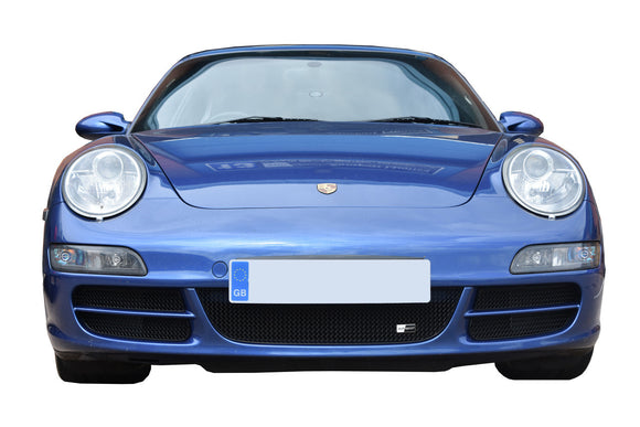 Zunsport Porsche Carrera 997.1 (C2,C2S,C4,C4S) Full Front Grille Set (Manual /Tip) - Black finish