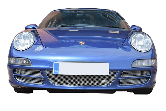 Zunsport Porsche Carrera 997.1 (C2,C2S,C4,C4S) Full Front Grille Set (Manual /Tip) - Silver finish