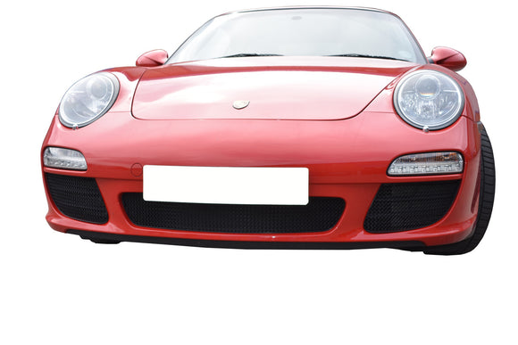 Zunsport Porsche Carrera 997.2 C2 + C2S Full Front Grille Set (Manual /Tip) - Black Finish