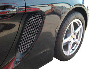 Zunsport Porsche Cayman S 981 (Manual/PDK with Parking Sensors) Full Grille Set - Silver finish