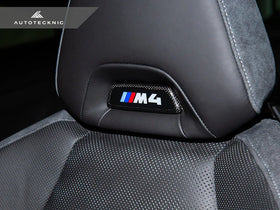 AutoTecknic BMW M Front Seat Dry Carbon Illuminated Emblem Surround - 0