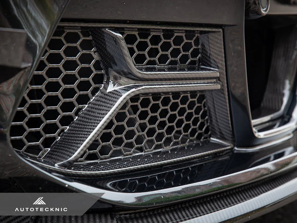 AutoTecknic G8X M3 / M4 Dry Carbon Corsa Front Bumper Lower Vent Set