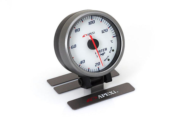 APEXi EL II System Gauge. Water Temp. White Display / Silver Ring