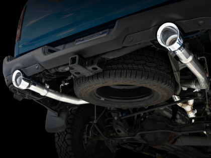 AWE 0FG Dual Rear Exit Catback Exhaust for 4th Gen RAM 1500 5.7L (with bumper cutouts) - Chrome Silver Tips - 0