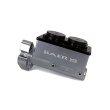 Baer ReMaster Baer Brakes Remaster Master Cylinder: A small, compact, 1-piece body machined out of 6061 T6 billet aluminum, 1-1/8 in. Bore, Right Side Ports, Gray Anodized, with a SN95 Hydroboost Mounting Flange.