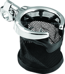 Kuryakyn Drink Holder with Mesh Basket 1 inch Clamp Chrome-1