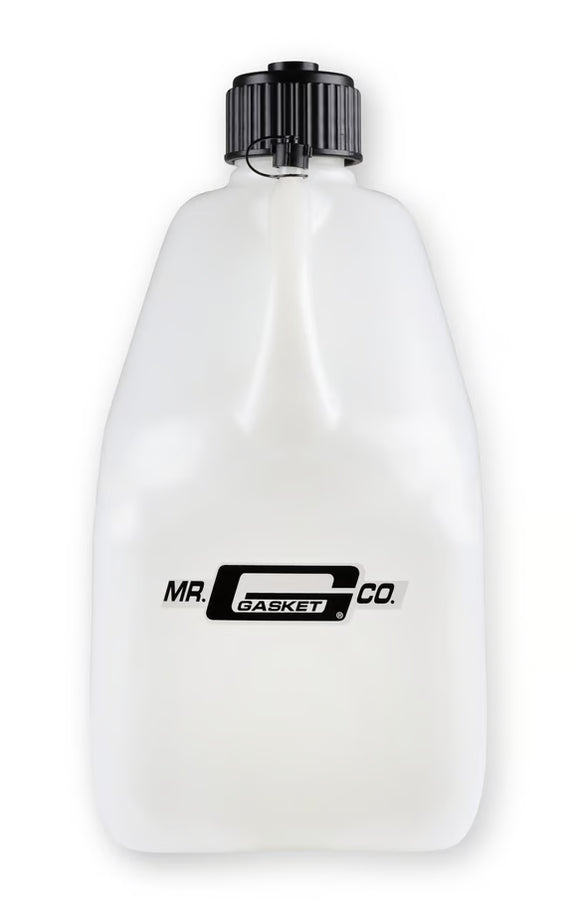 MR GASKET UTILITY JUG 5 GAL WHITE W/ HOSE SQUARE