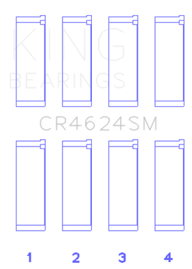 King Hyundai G4KE/G4KC Rod Bearings (Set of 4) - 0