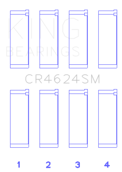 King Hyundai G4KE/G4KC Rod Bearings (Set of 4) - 0