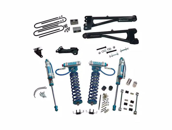 Superlift 08-10 Ford F-250/F-350 SD 4WD 4in Lift Kit w/Repl Radius Arms & King Coilovers Rear Shocks