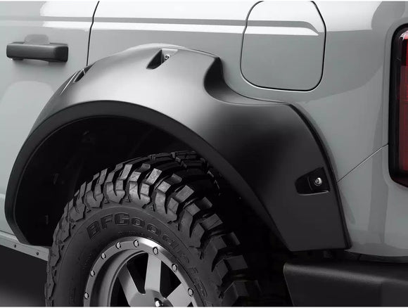 Bushwacker 2021+ Ford Bronco 4-Door Pocket Style Flares 4pc - Black