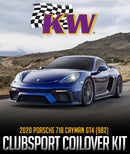 KW SUSPENSIONS CLUBSPORT COILOVER KIT: 2020 PORSCHE 718 CAYMAN GT4 (982)-2