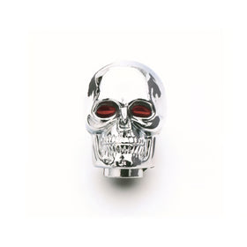 Mr. Gasket Shifter Knob - Chrome - Skull With Red Eyes