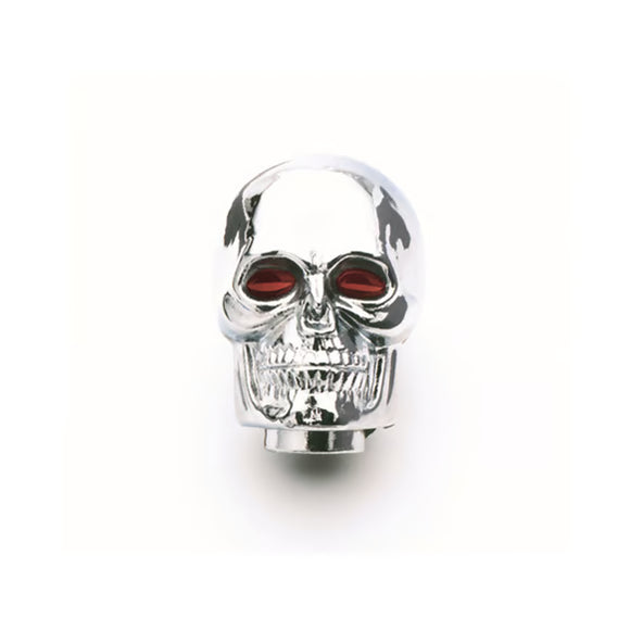 Mr. Gasket Shifter Knob - Chrome - Skull With Red Eyes