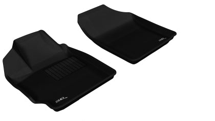 3D MAXpider 2007-2011 Toyota Yaris Sedan Kagu 1st & 2nd Row Floormats - Black