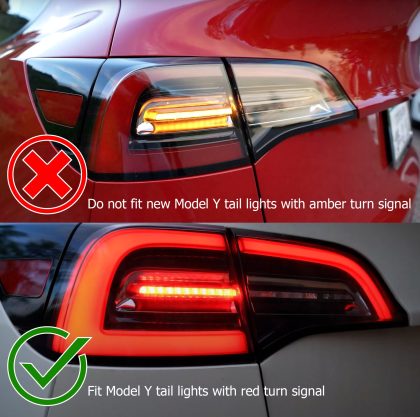 Alpharex Pro-Series LED Tail Lights Red Smoke (Without Stock Amber Turn Signal) Tesla Model 3 | Model Y 2017-2022