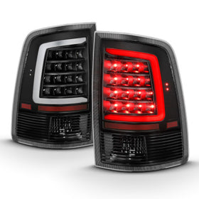 ANZO 2009-2018 Dodge Ram 1500 LED Taillight Plank Style Black w/Clear Lens - 0