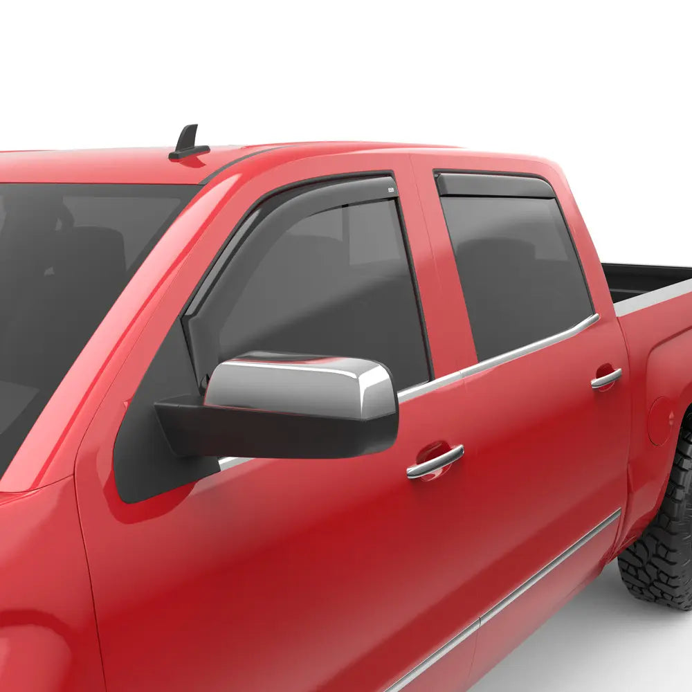 EGR 14+ Chev Silverado/GMC Sierra Crw Cab In-Channel Window Visors - Set of 4 (571771) - 0