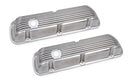 Mr. Gasket Cast Aluminum Valve Covers Pair - Polished Fits 1962-1985 Ford 221-351W Small Block-1