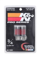 K&N 0.75 inch ID 1.375 inch OD 1.125 inch H Clamp On Crankcase Vent Filter-5