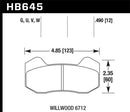 Hawk Wilwood Type 6712 DTC-30 Brake Pads-1