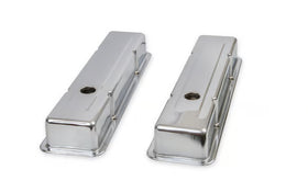 Mr. Gasket Chrome Valve Covers - Dual Cap Holes Fits 1960-1986 Chevrolet Small Block 262-400