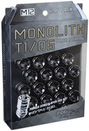 Project Kics 12 x 1.5 Glorious Black T1/06 Monolith Lug Nuts - 20 Pcs-1