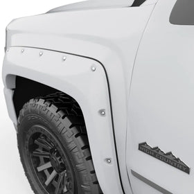 EGR 14+ Chev Silverado 5ft Bed Bolt-On Look Color Match Fender Flares - Set - Summit White - 0