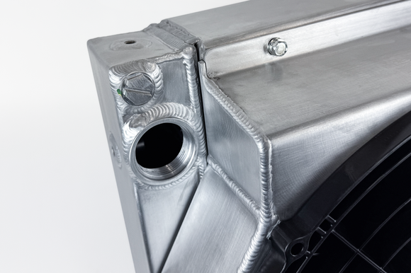 CSF Motorsport Radiator with Shroud - 14in SPAL Brushless Fans - Harnesses