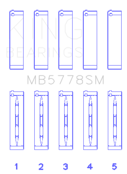 King Audi/VW 1.8/2.0 TSI/TFSI Main Bearing Set - Size STD - 0