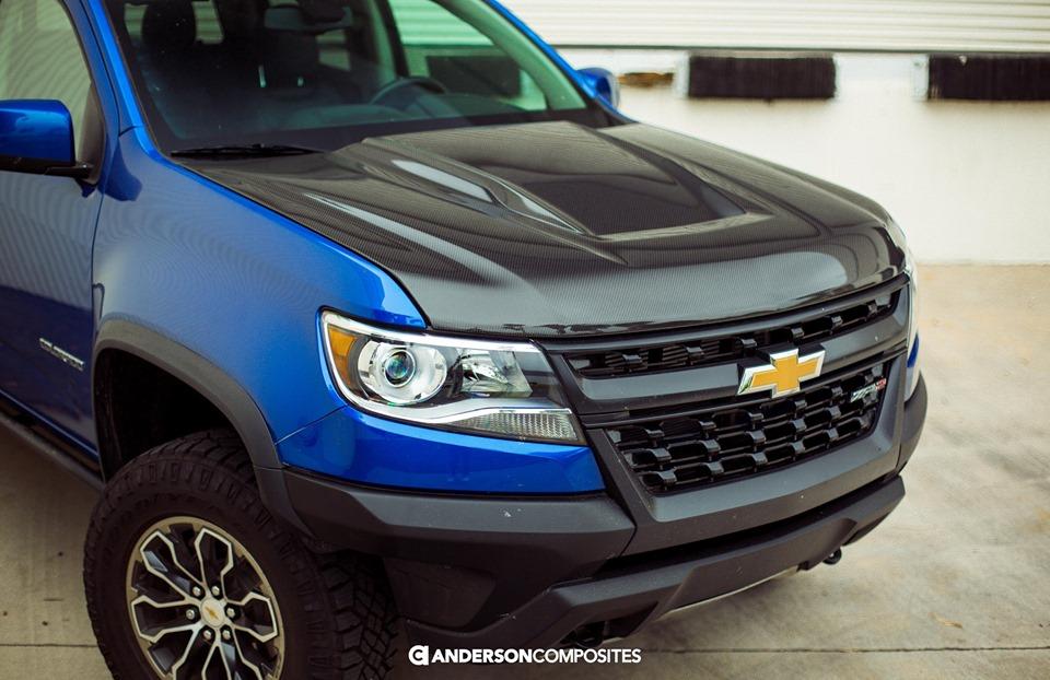 Anderson Composites 17-18 Chevy Colorado ZR2 Type-ZL Style Carbon Fiber Hood