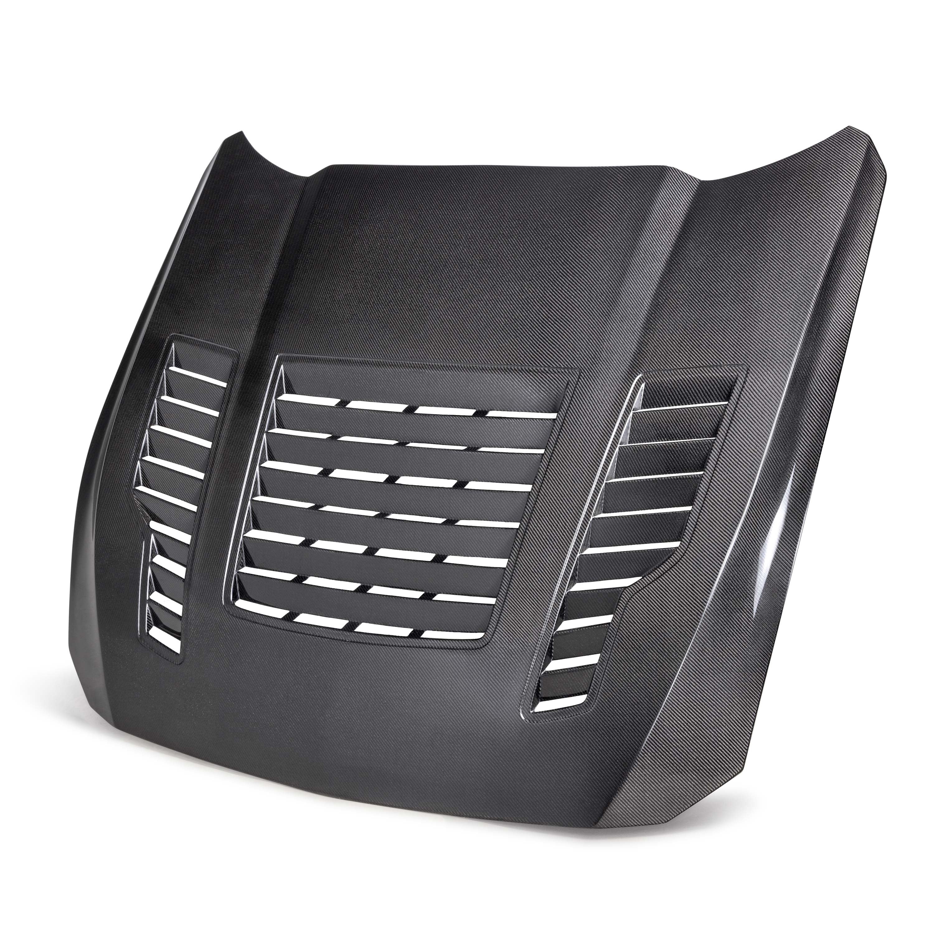 Type-GT4 double-sided carbon fiber hood for 2024-2025 Ford Mustang