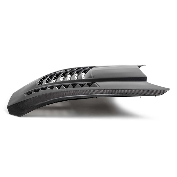 Type-GT4 double-sided carbon fiber hood for 2024-2025 Ford Mustang