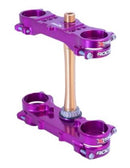XTrig 2024 Yamaha YZ250F/ 23+ YZ450F ROCS Tech Triple Clamp 22 mm. Offset M12 - Purple-1