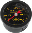 Bikers Choice 0-60 PSI Oil Pressure Gauge Black Face Black Bezel Liquid Filled Universal Custom-1