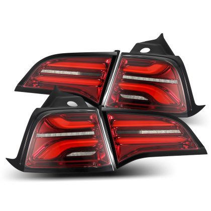 Alpharex Pro-Series LED Tail Lights Red Smoke (Without Stock Amber Turn Signal) Tesla Model 3 | Model Y 2017-2022