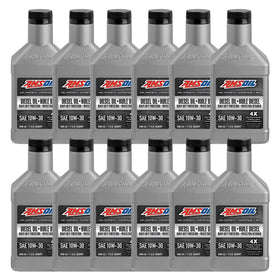 AMSOIL 10W-30 Heavy-Duty 100% Synthetic Diesel Oil Case of 12