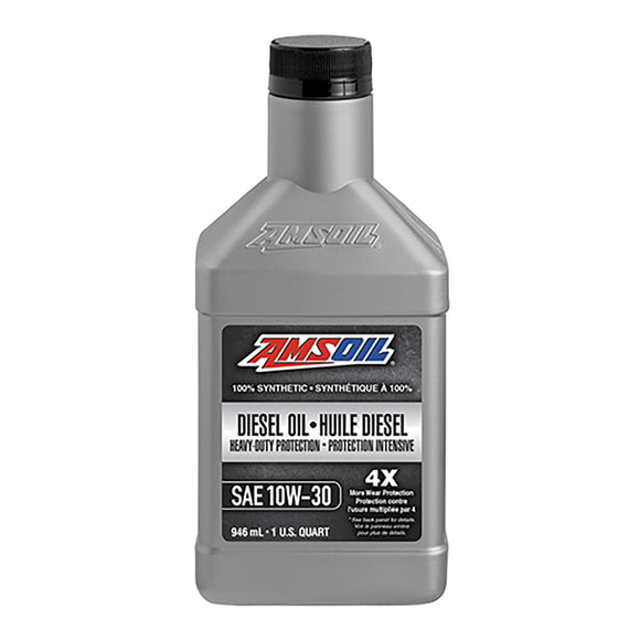 AMSOIL 10W-30 Heavy-Duty 100% Synthetic Diesel Oil 946 ml Bottle