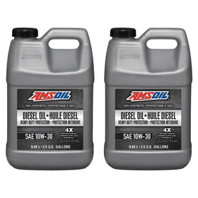 AMSOIL 10W-30 Heavy-Duty 100% Synthetic Diesel Oil Case of 2