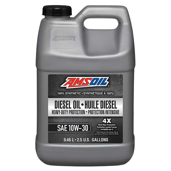 AMSOIL 10W-30 Heavy-Duty 100% Synthetic Diesel Oil 9.46 Liter Jug