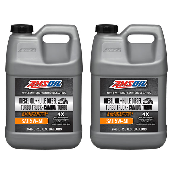 AMSOIL 5W-40 Heavy-Duty 100% Synthetic Diesel Oil Case of 2