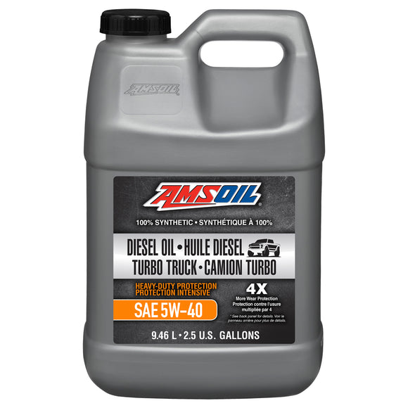 AMSOIL 5W-40 Heavy-Duty 100% Synthetic Diesel Oil 9.46 Liter Jug