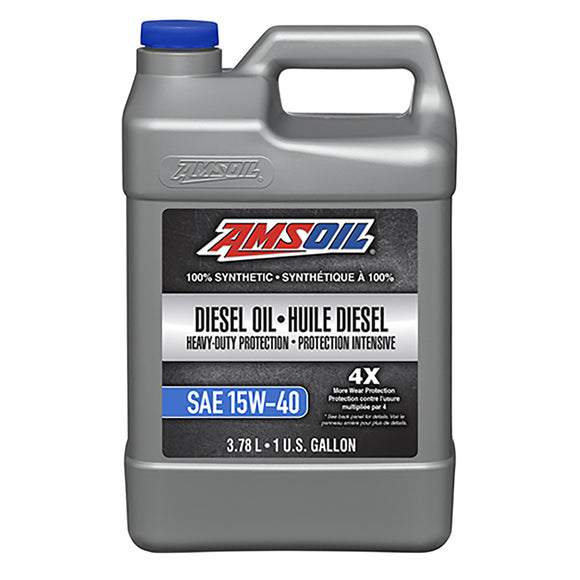 AMSOIL 15W-40 Heavy-Duty 100% Synthetic Diesel Oil 3.78 Liter Jug