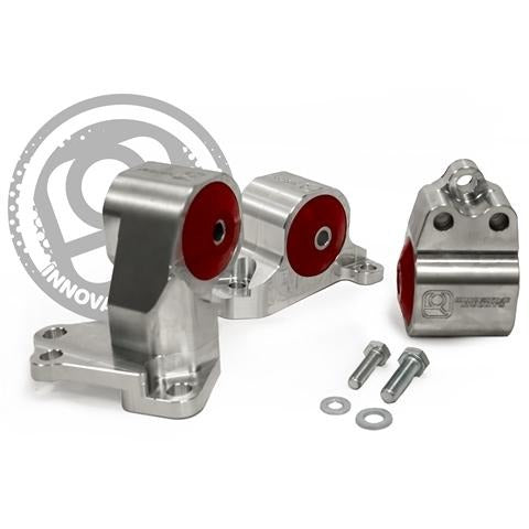 Innovative 94-01 Acura Integra B/D Series Auto - Manual Silver Aluminum Mounts 75A Bushings (3 Bolt)