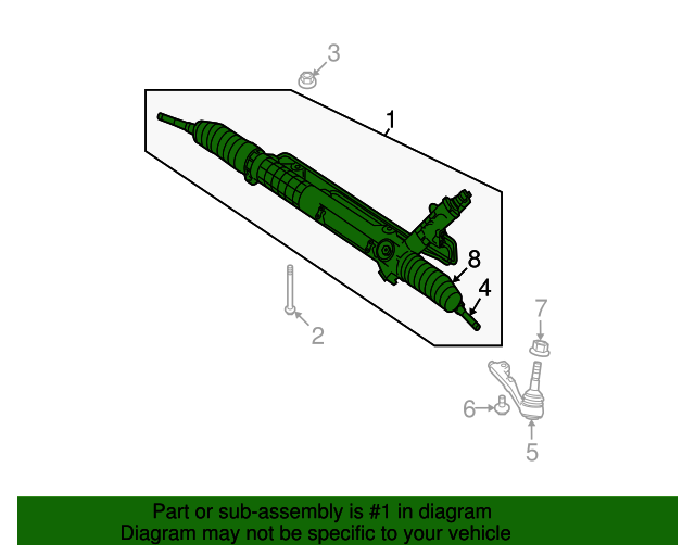 BMW Rack and Pinion Assembly - Genuine BMW 32105A41179