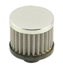 Mr. Gasket Chrome Valve Cover Breather - Push On Style Open Element-1