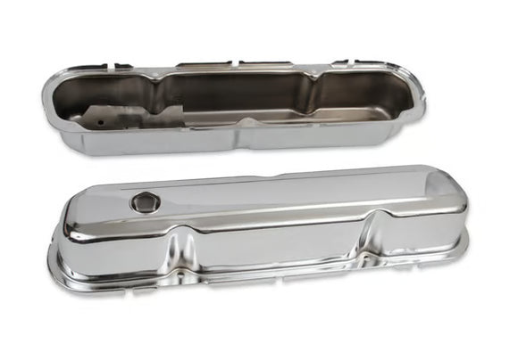 Mr. Gasket Chrome Tall-Style Valve Covers Fits 1964-1991 Chrysler 273-360 LA Small Block
