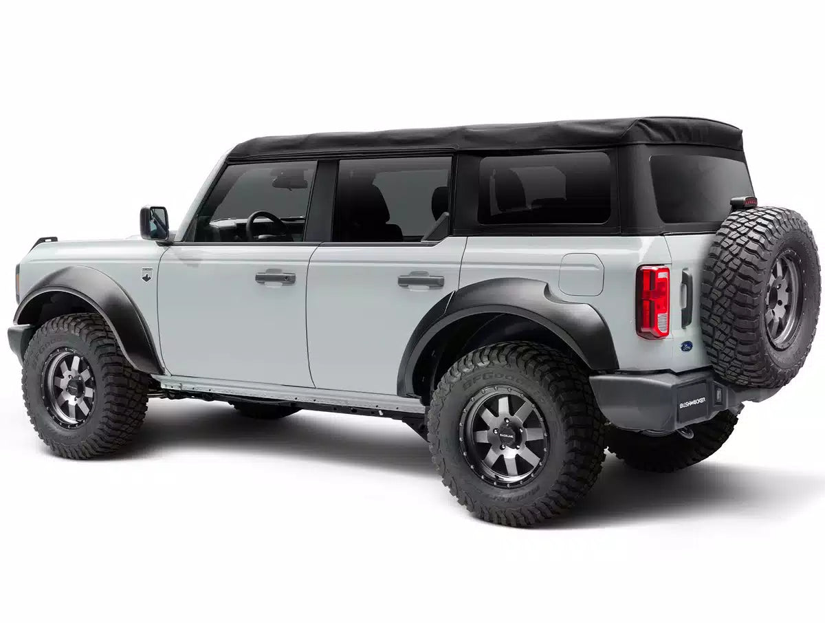 Bushwacker 2021+ Ford Bronco 4-Door Extend-A-Flares 4pc - Black