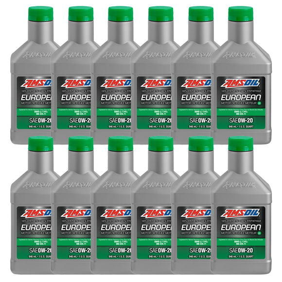 AMSOIL 0W-20 LS 100% Synthetic European Motor Oil Case of 12