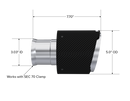 MBRP 15-23 Dodge Charger 5.7L/6.2L/6.4L T304 3in ID / 5in OD Out / 8in Length Angle Cut Carbon Tip-2